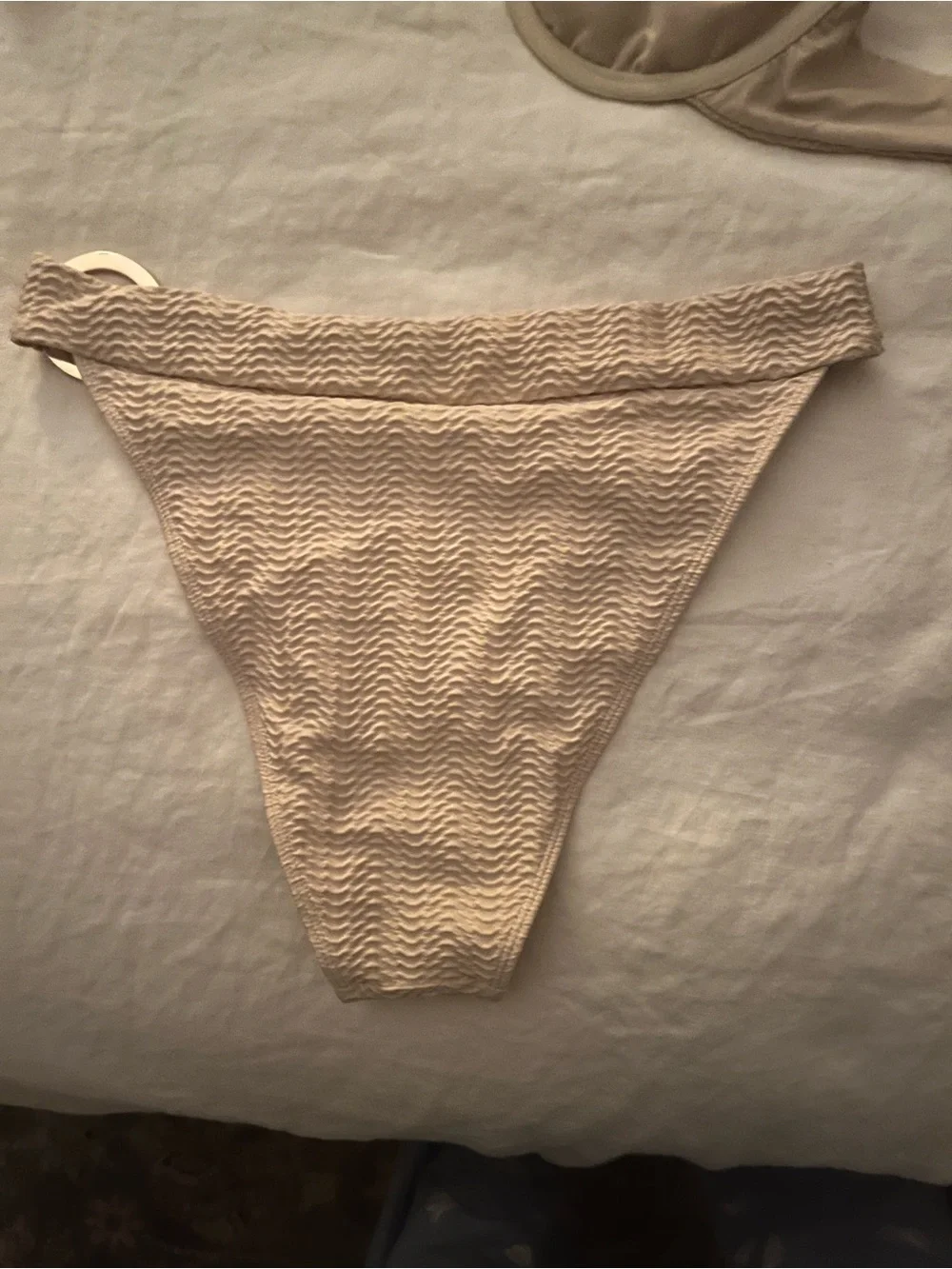 Monday Swimwear bikini top and bottom- Vanilla Chevron